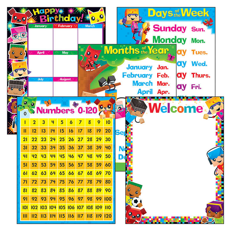 BLOCKSTARS LEARNING CHARTS COMBO PK