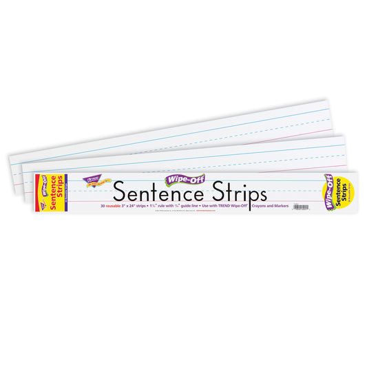 WIPE-OFF SENTENCE STRIPS 30/PK