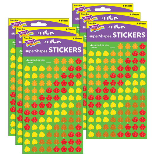 (6 PK) SUPERSHAPES STICKERS AUTUMN