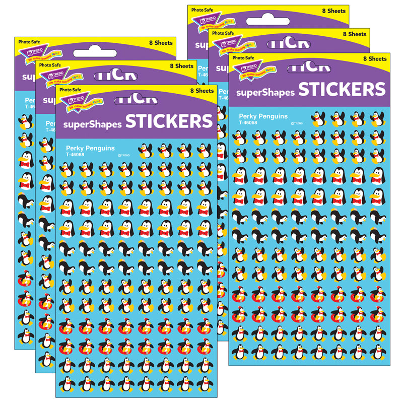 (6 PK) SUPERSHAPES STICKERS PERKY