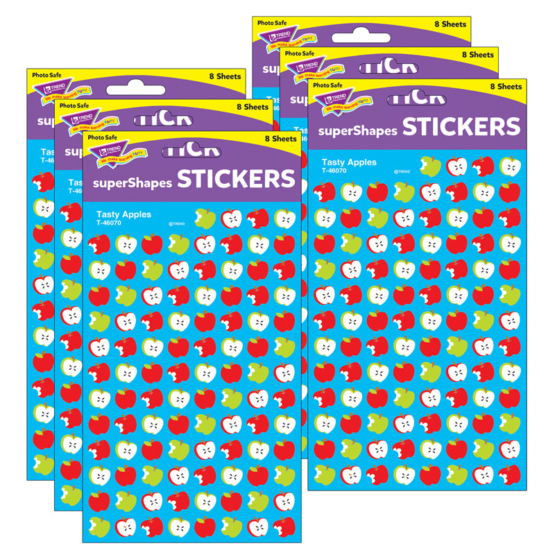 (6 PK) SUPERSHAPES STICKERS TASTY