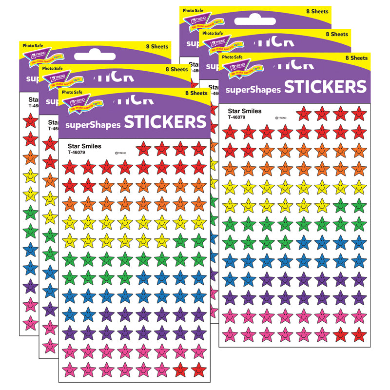 (6 PK) STAR SMILES SUPERSHAPE