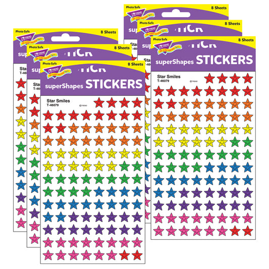 (6 PK) STAR SMILES SUPERSHAPE