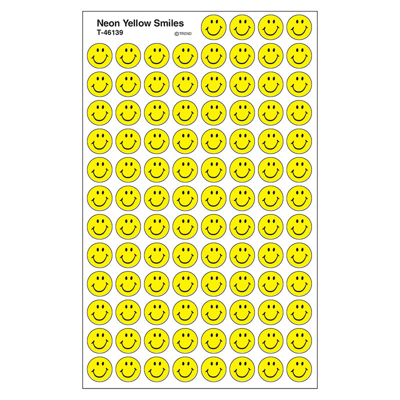 STICKER NEON YELLOW SMILES