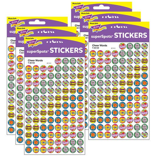 (6 PK) SUPERSPOTS STICKERS CHEER