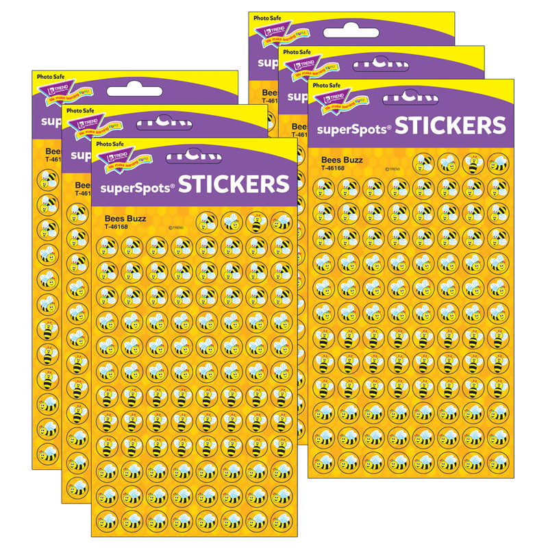 (6 PK) SUPERSPOTS STICKERS BEES