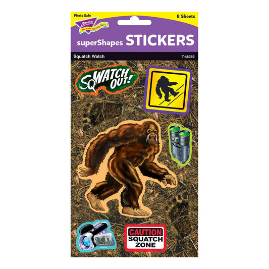 SQUATCH WATCH LARGE STICKERS 64 CT