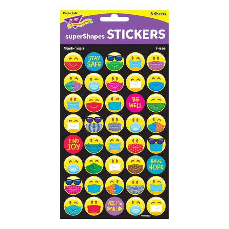 MASK-MOJIS LARGE STICKERS 320 CT