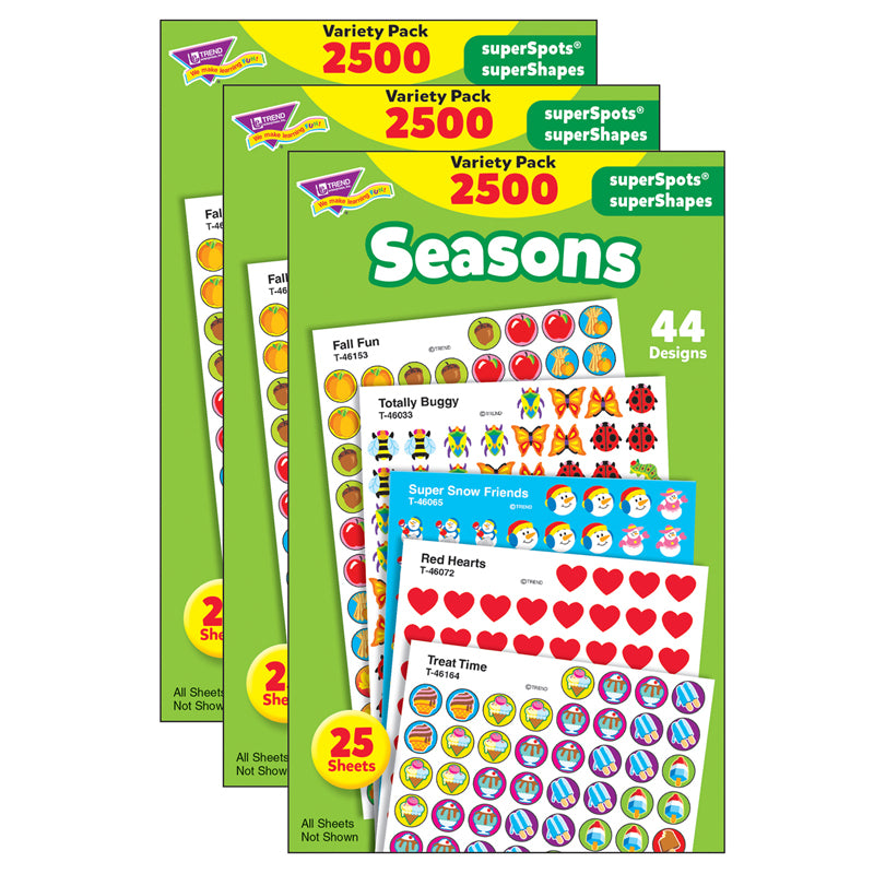 (3 PK) STICKERS SEASONS COLOSSAL