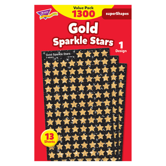 GOLD SPARKLE STARS SUPERSHAPES