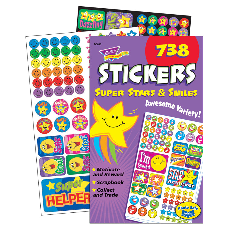 STICKER PAD SUPER STARS & SMILES