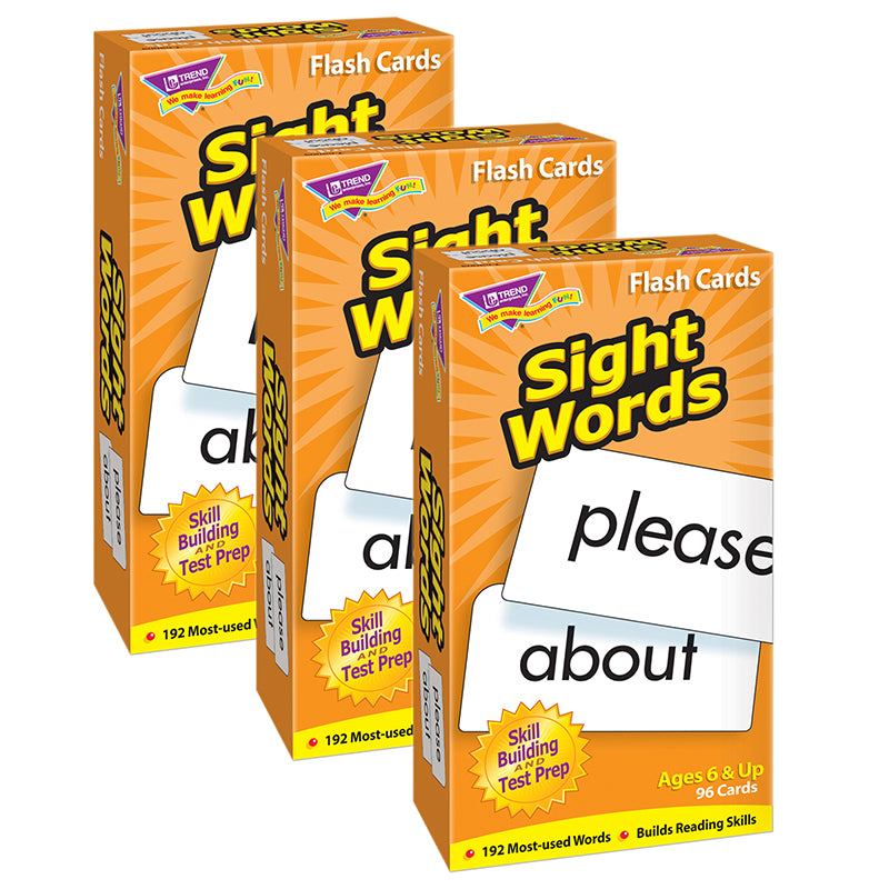 (3 PK) FLASH CARDS SIGHT WORDS