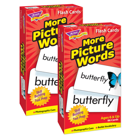 (2 PK) FLASH CARDS MORE PIC 96/BOX