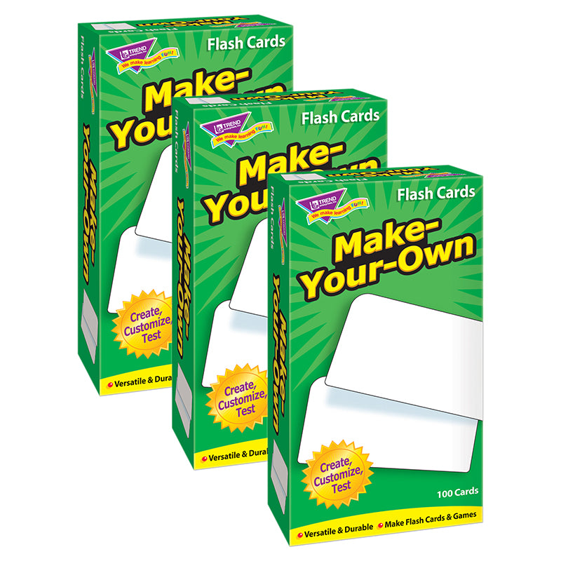 (3 PK) FLASH CARDS MAKE YOUR OWN