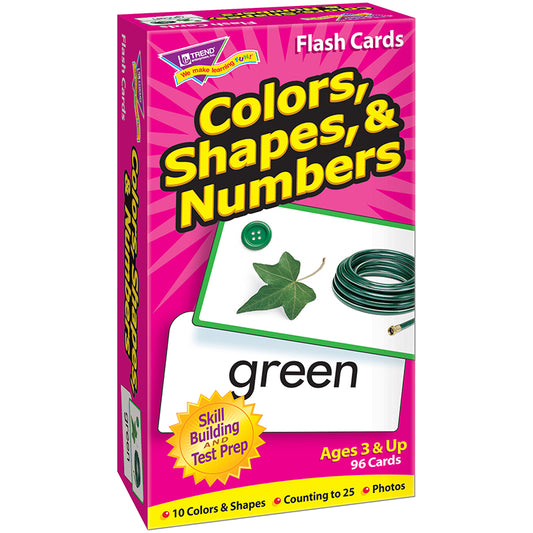 FLASH CARDS COLORS SHAPES 96/BOX