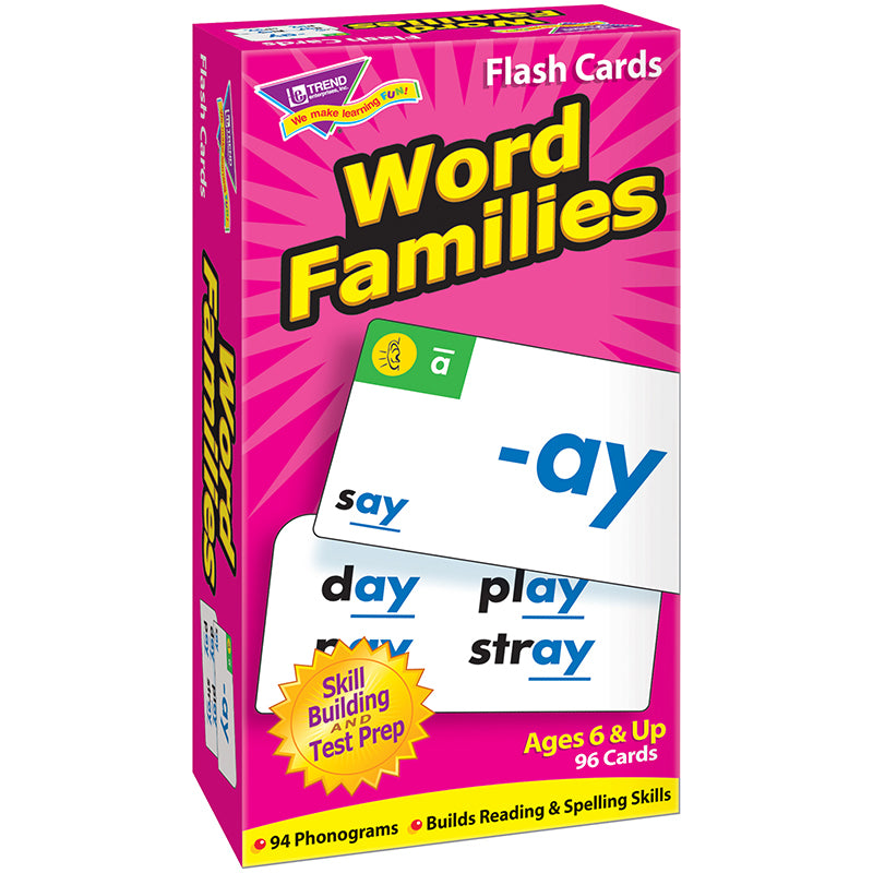 FLASH CARDS WORD FAMILIES 96/BOX