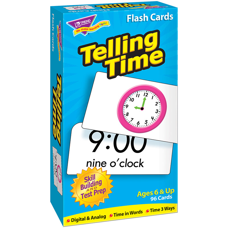 FLASH CARDS TELLING TIME 96/BOX