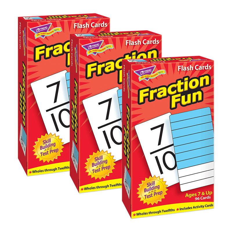 (3 PK) FLASH CARDS FRACTION FUN