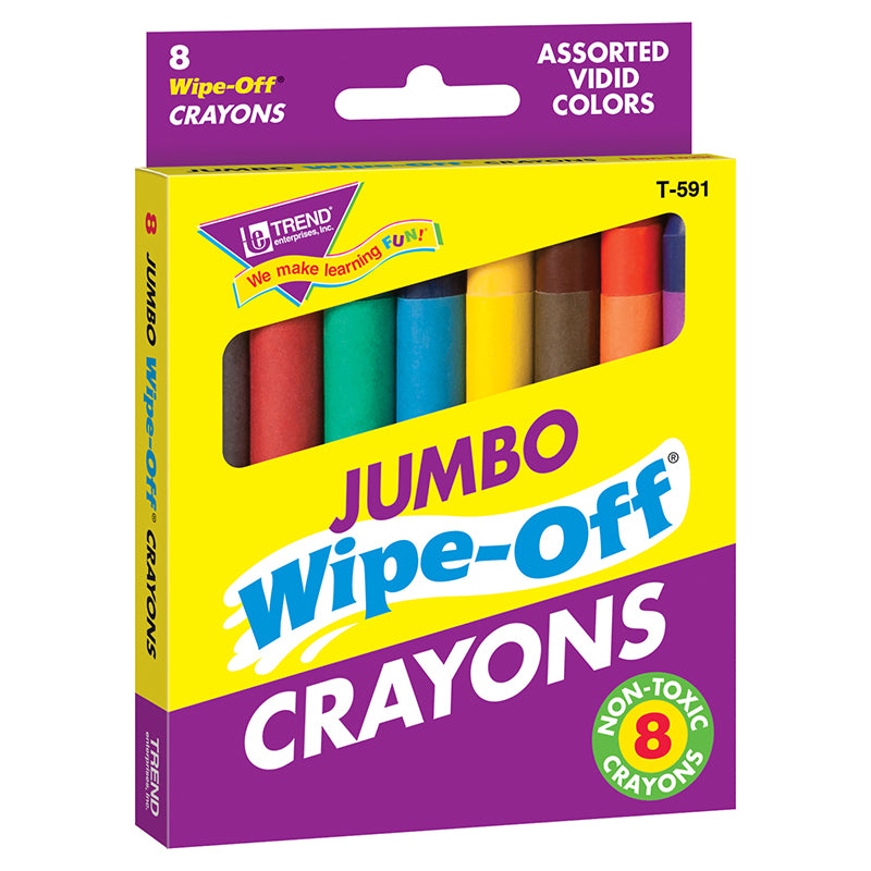 WIPE-OFF CRAYONS JUMBO 8/PK