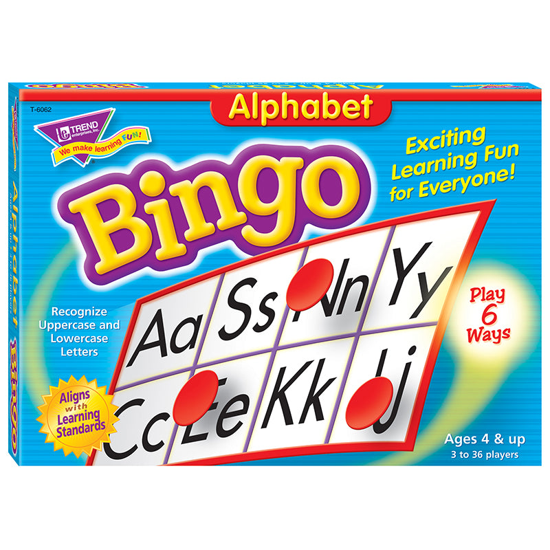 BINGO ALPHABET AGES 4 & UP