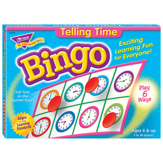 BINGO TELLING TIME AGES 6 & UP