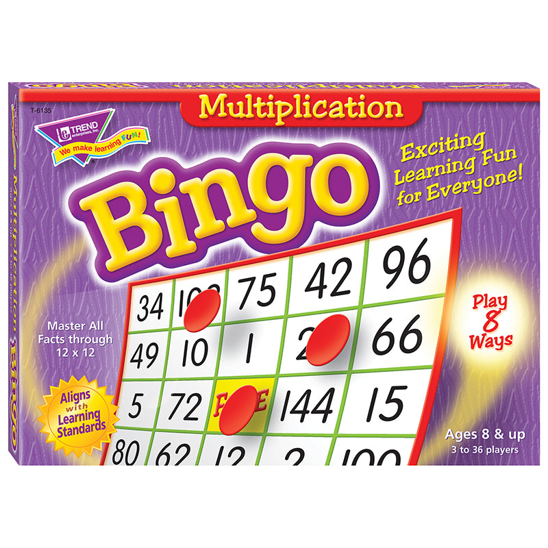 BINGO MULTIPLICATION AGES 8 & UP