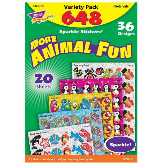 ANIMAL FUN SPARKLE STCKER VAR PK