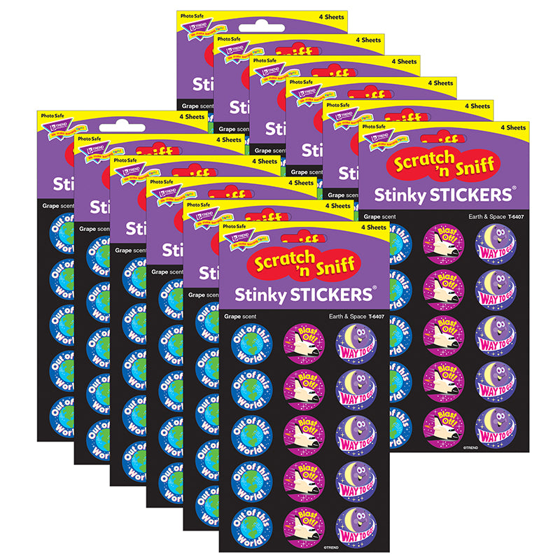 (12 PK) STINKY STICKERS EARTH &