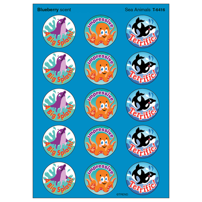 STINKY STICKERS SEA ANIMALS 60/PK