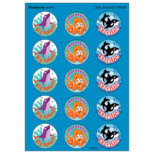 STINKY STICKERS SEA ANIMALS 60/PK