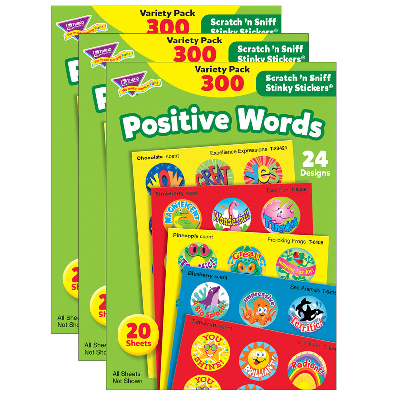 (3 PK) STINKY STICKERS POSITIVE