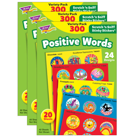 (3 PK) STINKY STICKERS POSITIVE