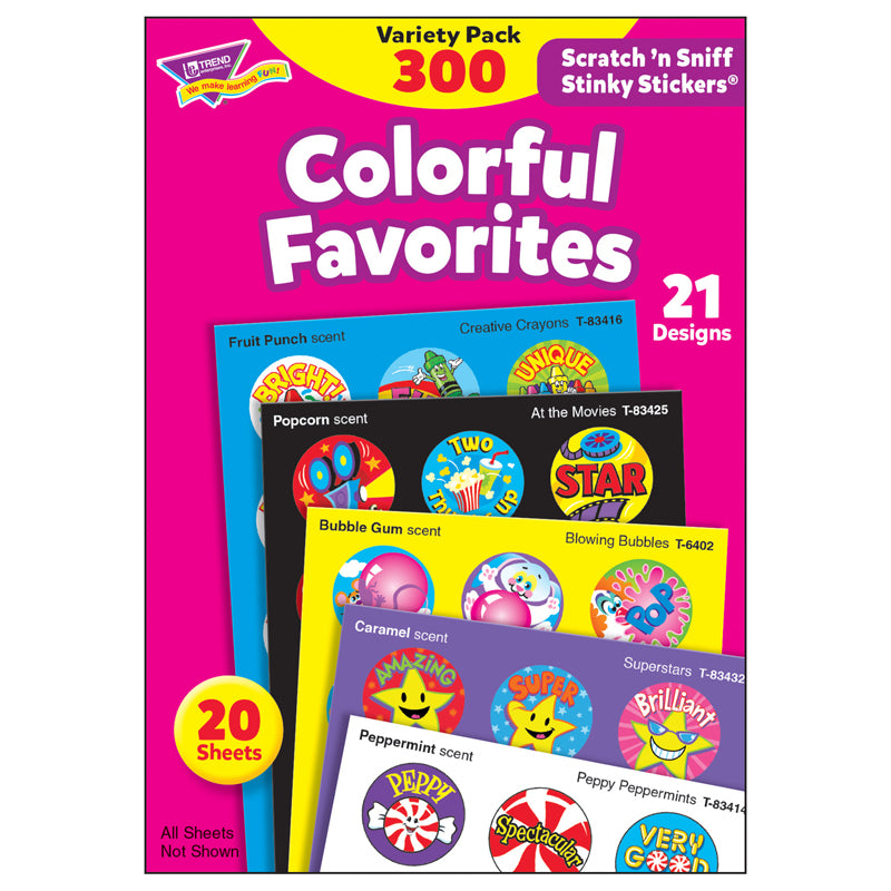 STINKY STICKERS COLORFUL FAVORITES