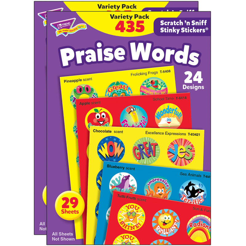 (2 PK) STINKY STICKERS PRAISE WORDS