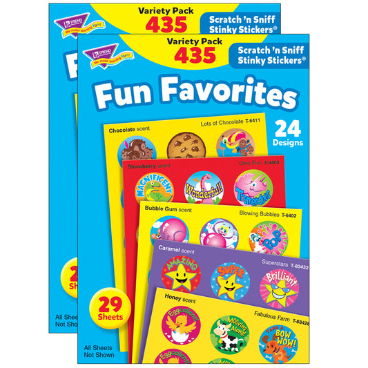 (2 PK) STINKY STCKERS FUN FAVORITES