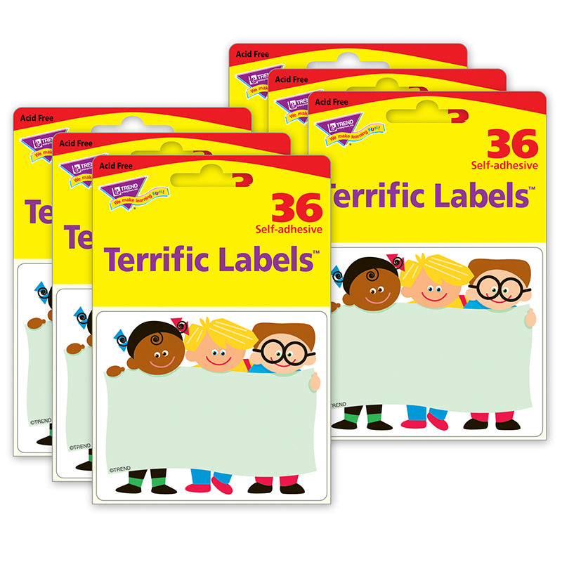 (6 PK) NAME TAGS TREND KIDS