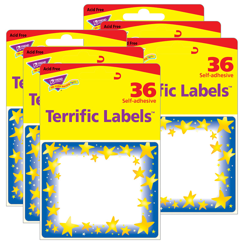 (6 PK) STAR BRIGHTS NAME TAGS