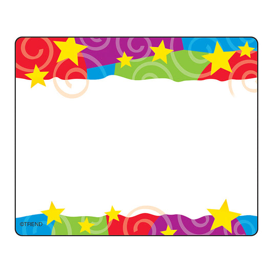 STARS N SWIRLS NAME TAGS