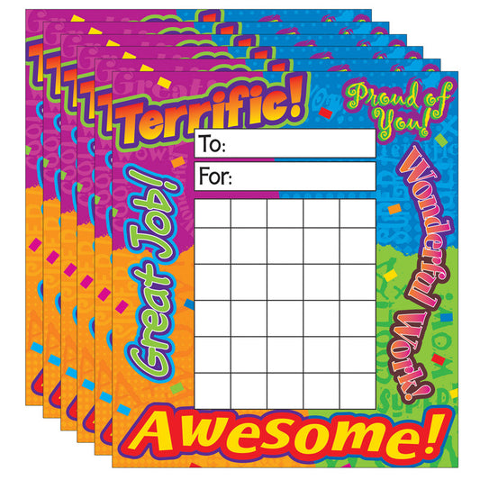 (6 EA) INCENTIVE PAD REWARD WORDS