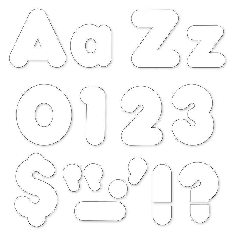 WHITE 4IN CASUAL UPPERCASE