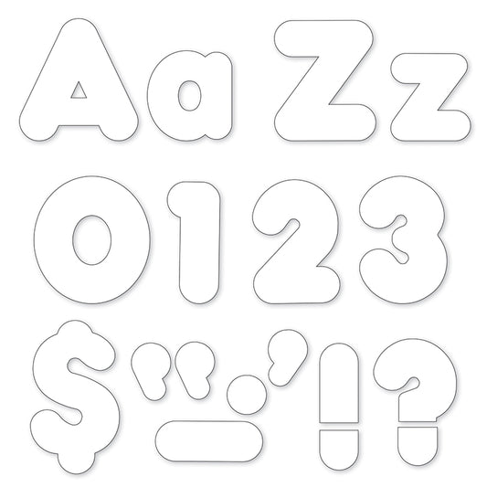 WHITE 4IN CASUAL UPPERCASE