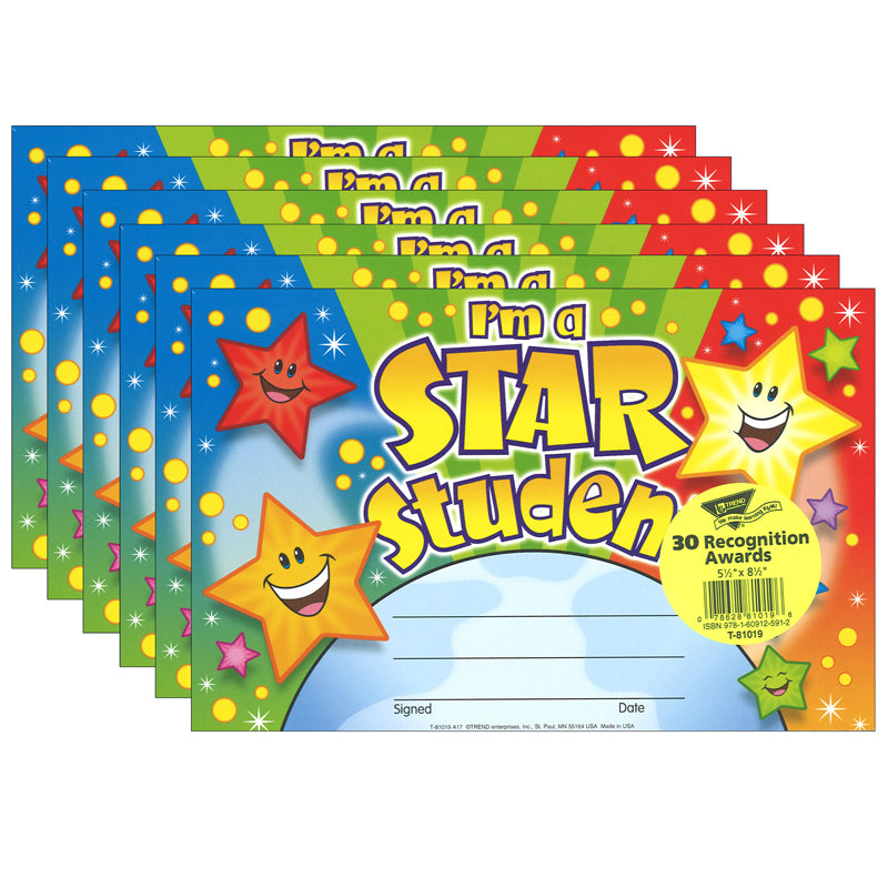 (6 PK) AWARDS IM A STAR STUDENT