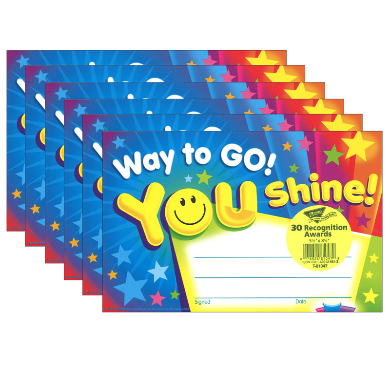 (6 PK) WAY TO GO YOU SHINE