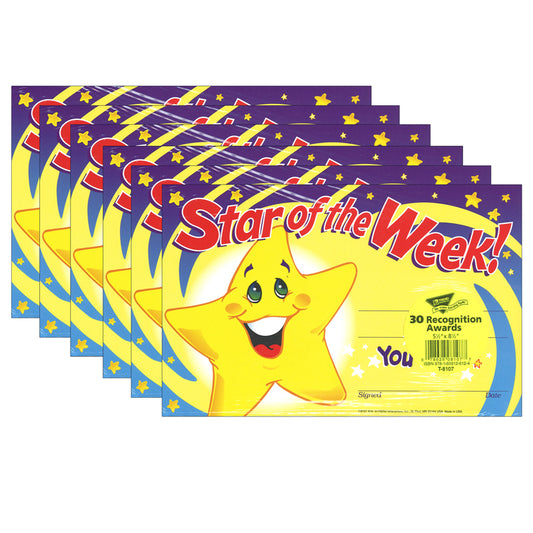 (6 PK) AWARDS STAR OF THE WEEK