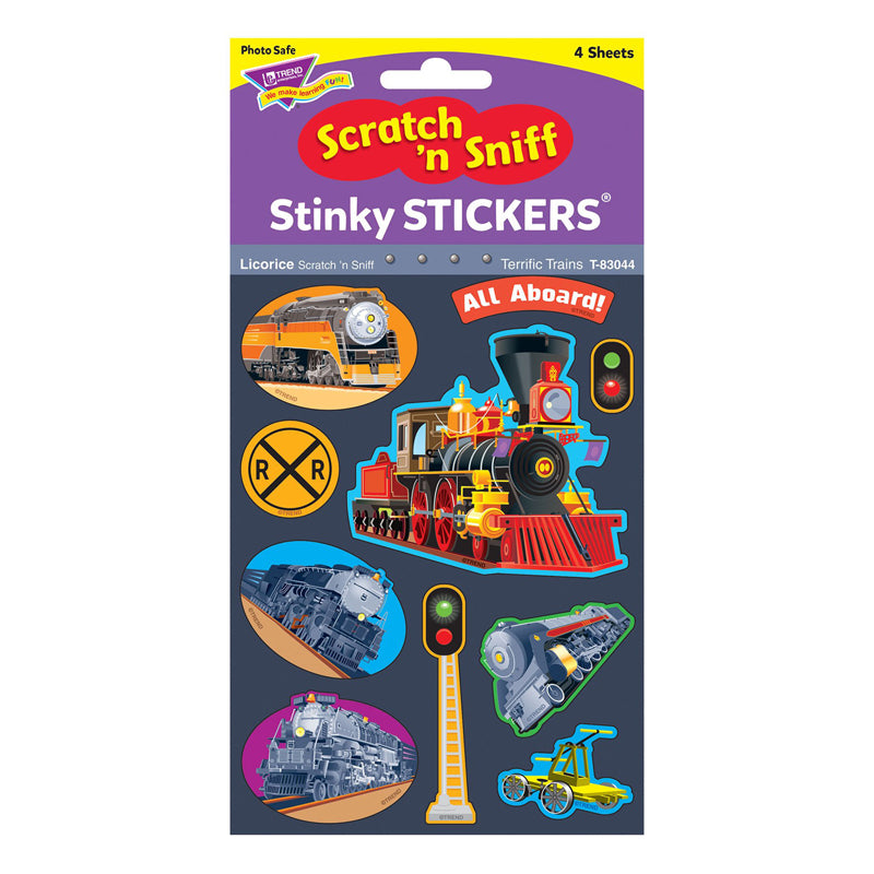 TERRIFIC TRAINS/LICORICE STICKERS