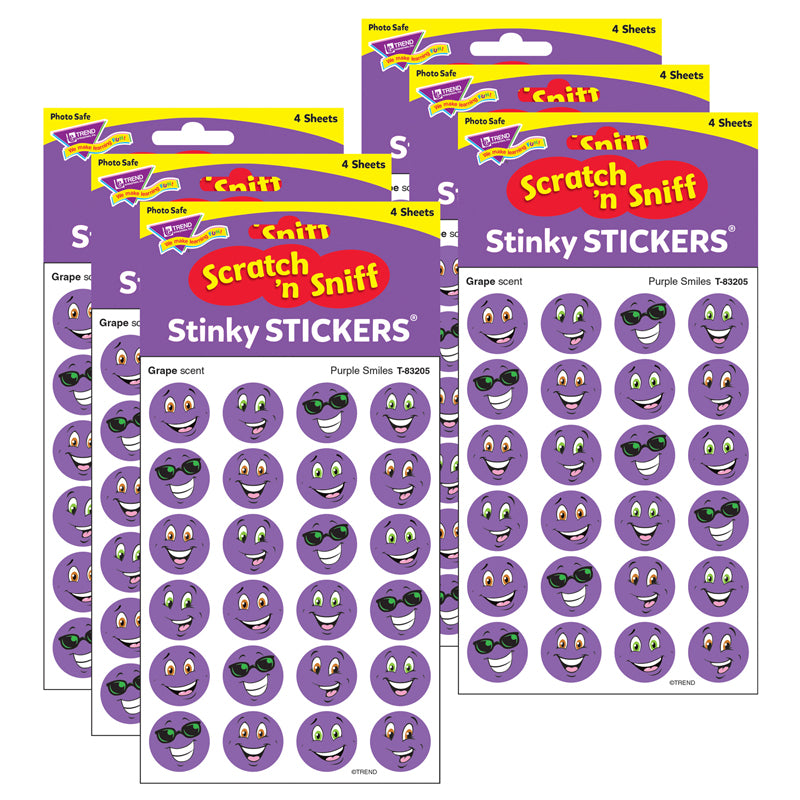 (6 PK) STINKY STICKERS PURPLE