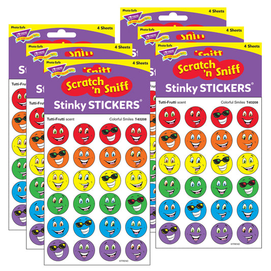 (6 PK) STINKY STICKERS COLORFUL