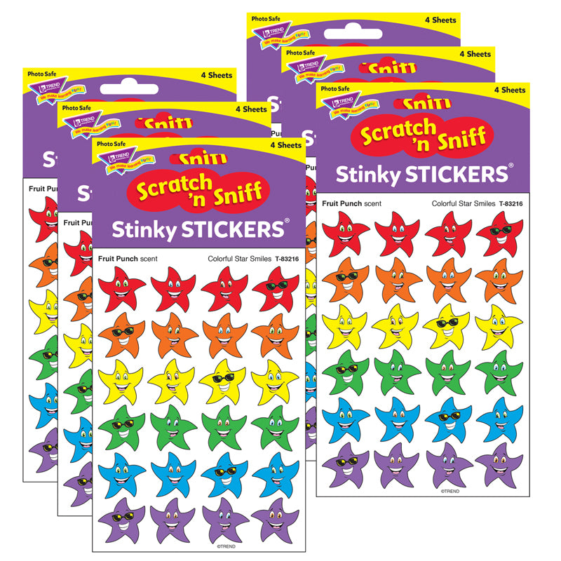 (6 PK) STINKY STICKERS COLORFUL