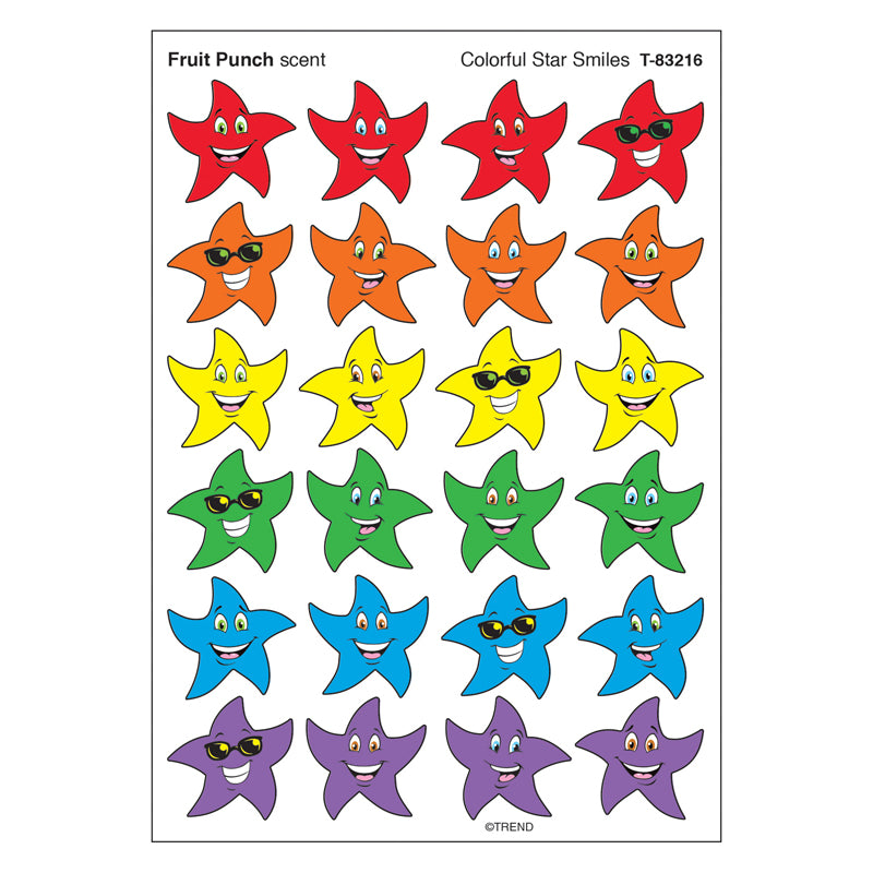 STINKY STICKERS COLORFUL STAR SMILE