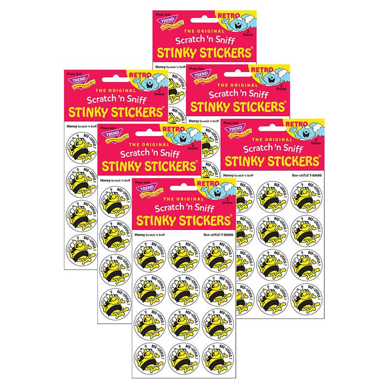 (6 PK) STICKERS 24CT BEEUTIFUL